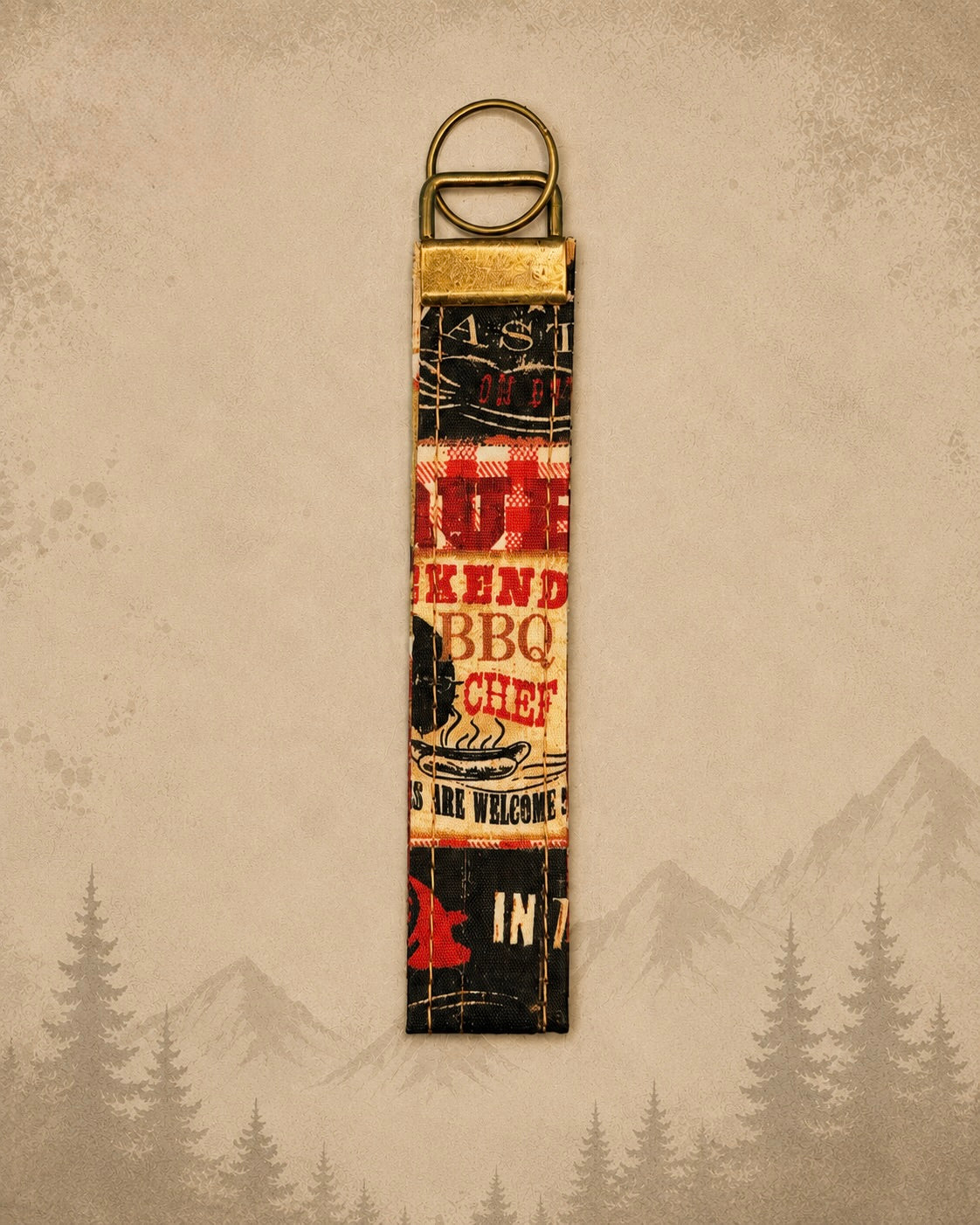 BBQ Print Keychain product view 2