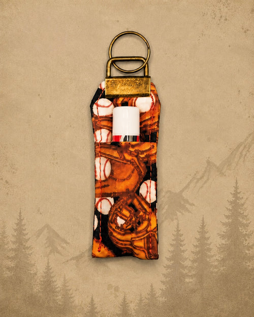 Baseball Print Lip Balm Keychain product view 2