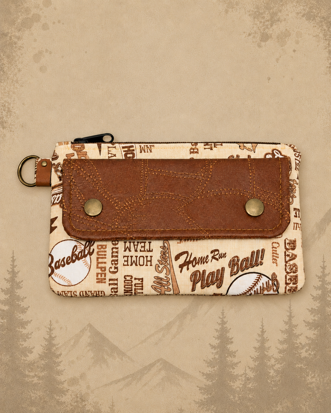 Baseball Print Wristlet product view 2