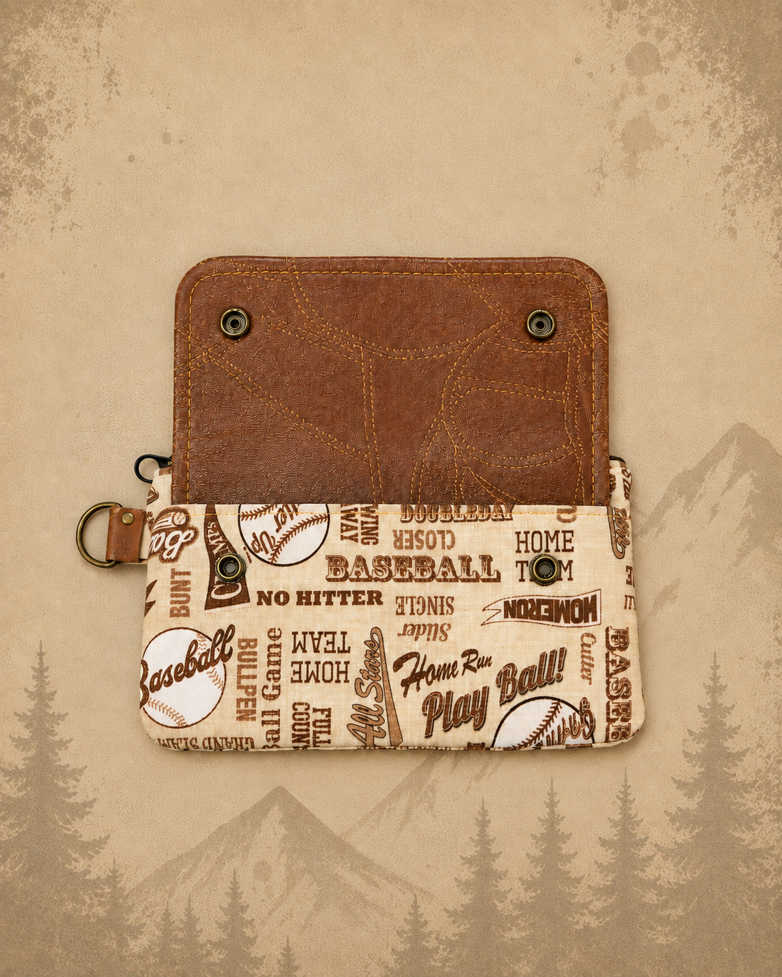 Baseball Print Wristlet product view 4
