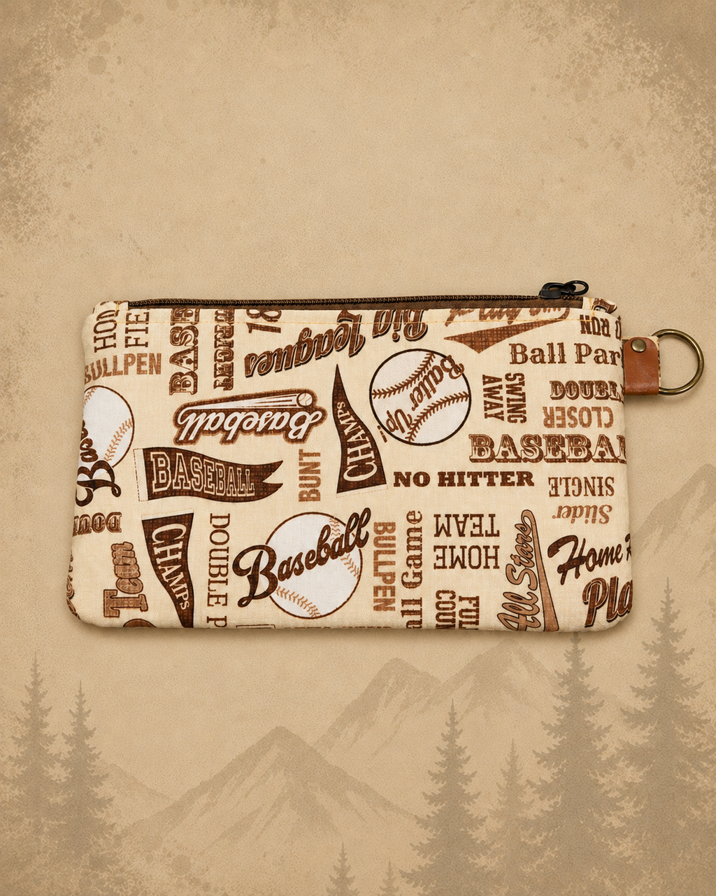 Baseball Print Wristlet product view 3