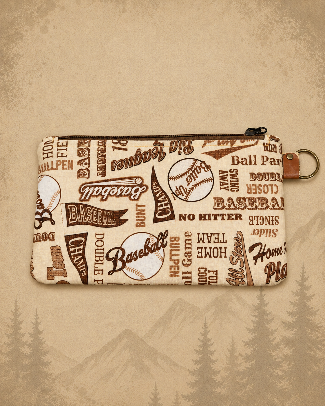 Baseball Print Wristlet product view 3