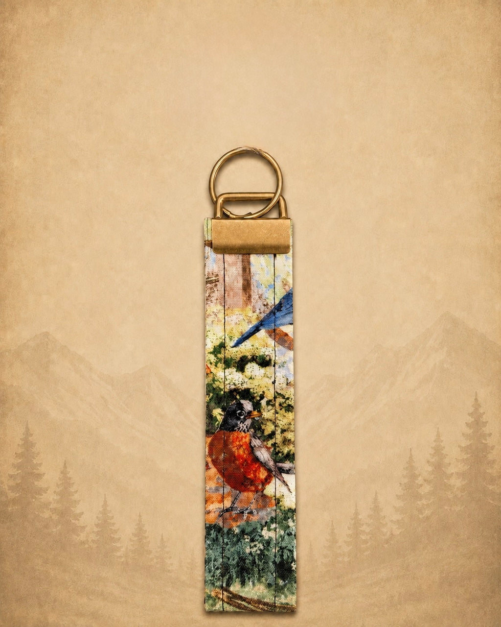 Bird Print Keychain product view 2