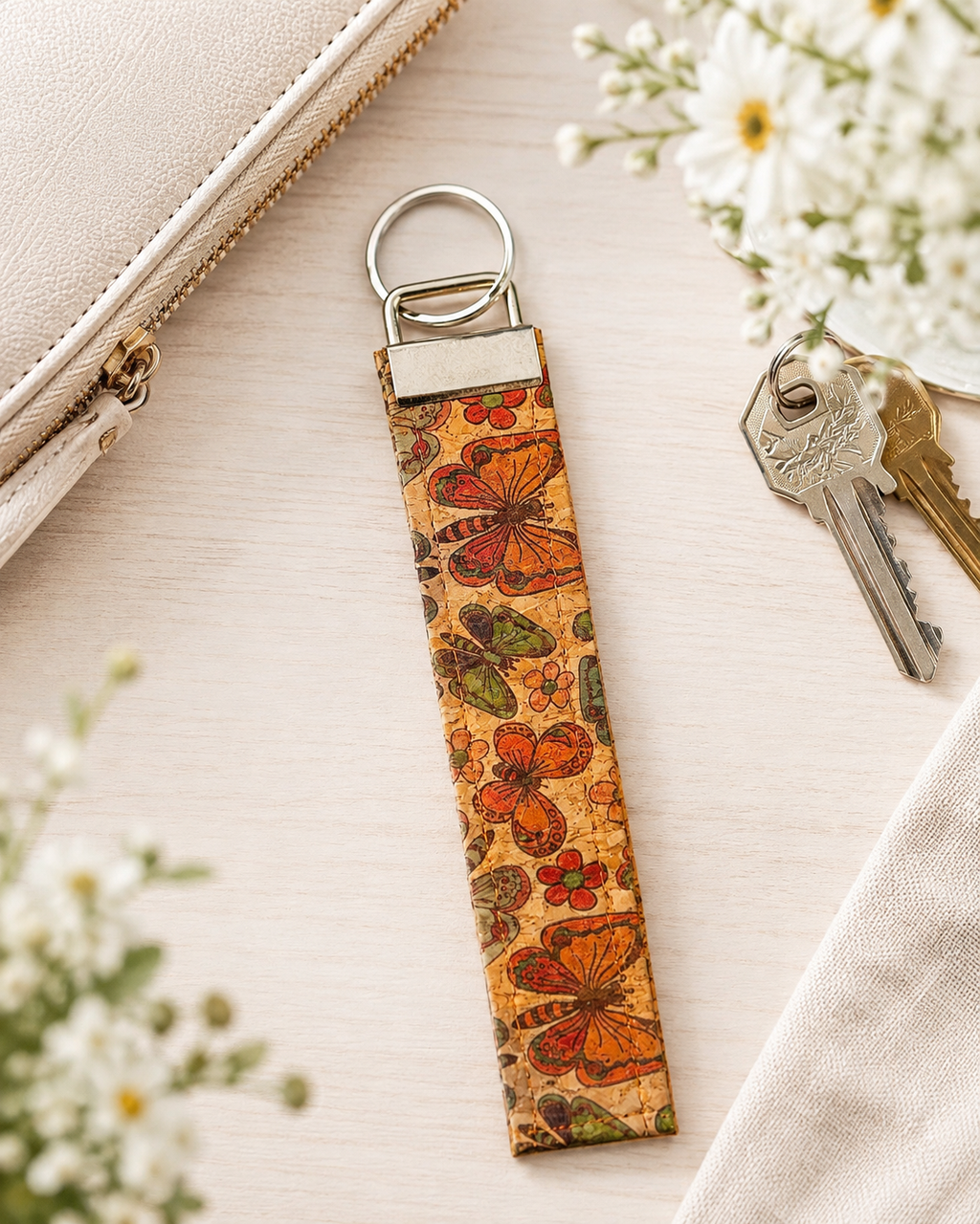 Butterfly Cork Keychain product image 1