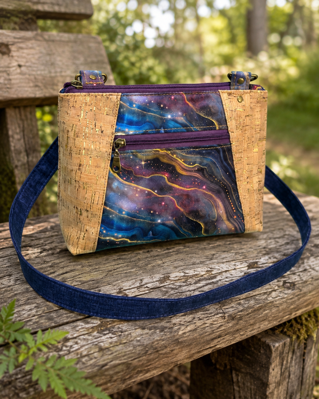 Galaxy Print Crossbody Bag lifestyle view