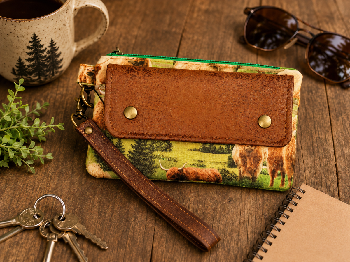 Highland Cow Wrist Wallet product view 1