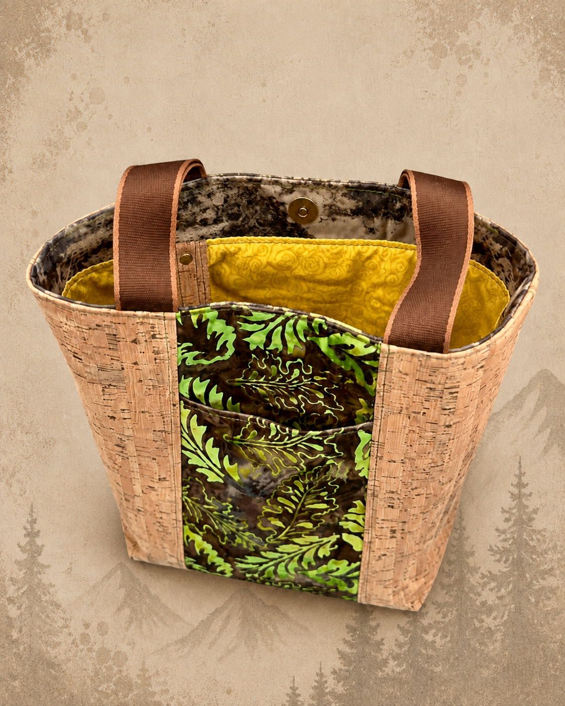 Leaf Print Tote Bag product view 4