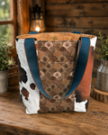 Cow Print Tote Bag lifestyle view