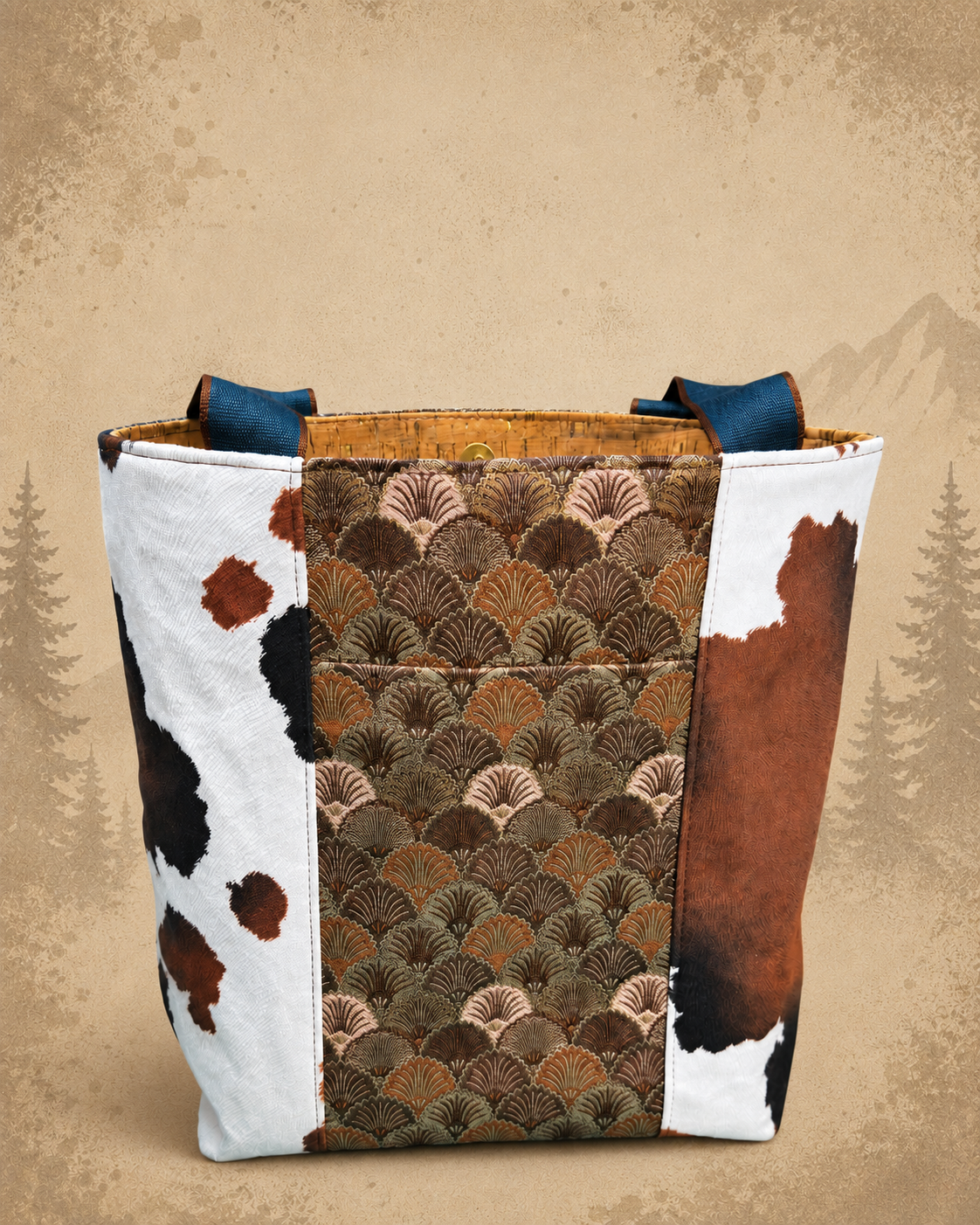 Cow Print Tote Bag product view 3